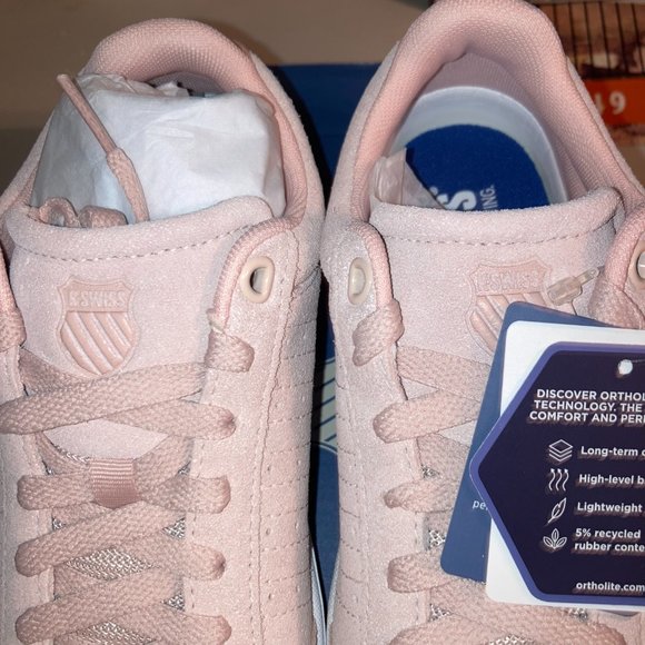 K-SWISS WOMEN COURT BLOCK PEACH SUEDE - SIZE 7 Med - NWT - Picture 5 of 16
